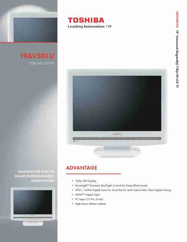 Toshiba Flat Panel Television 19AV501U-page_pdf
